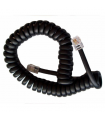 Cablu telefonic RJ10 spiralat 4.2m negru