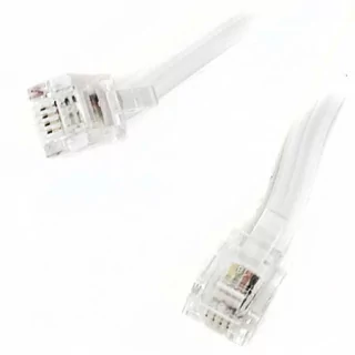 Cablu telefon extensie RJ11 4m alb