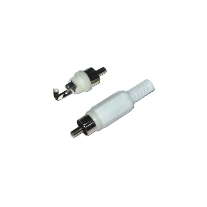 Mufa RCA tata din plastic alb
