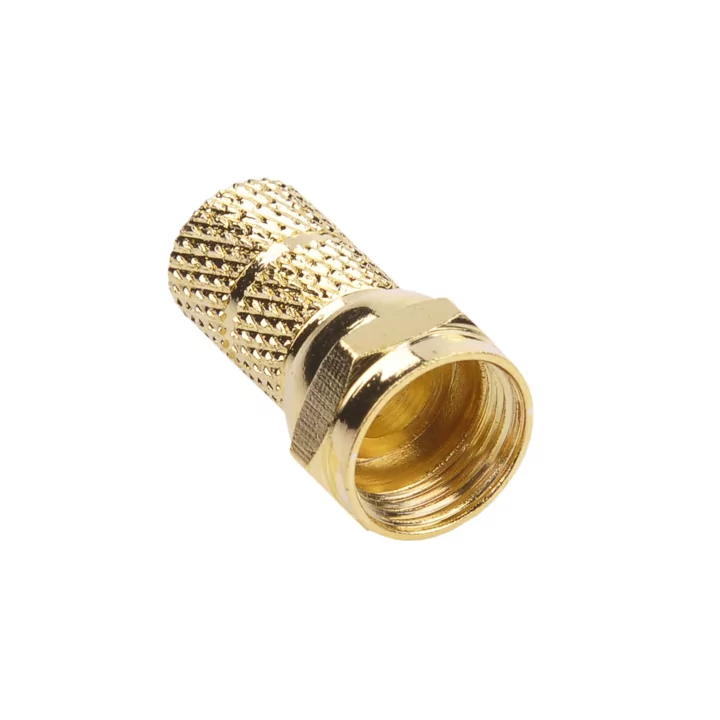 Mufa F 6.8mm aurit din cupru 1buc