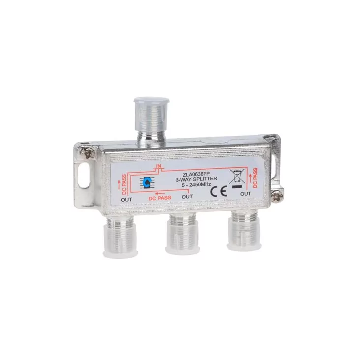 Spliter 3 iesiri cu Power Pass 5-2450Mhz Cabletech