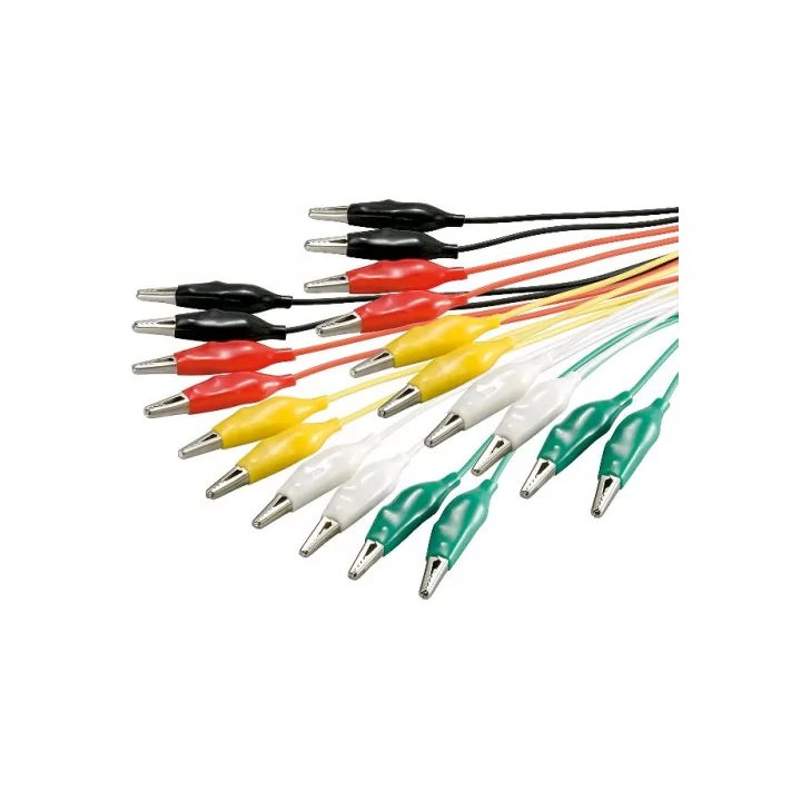 Set crocodili cu cablu 480mm 10buc Goobay