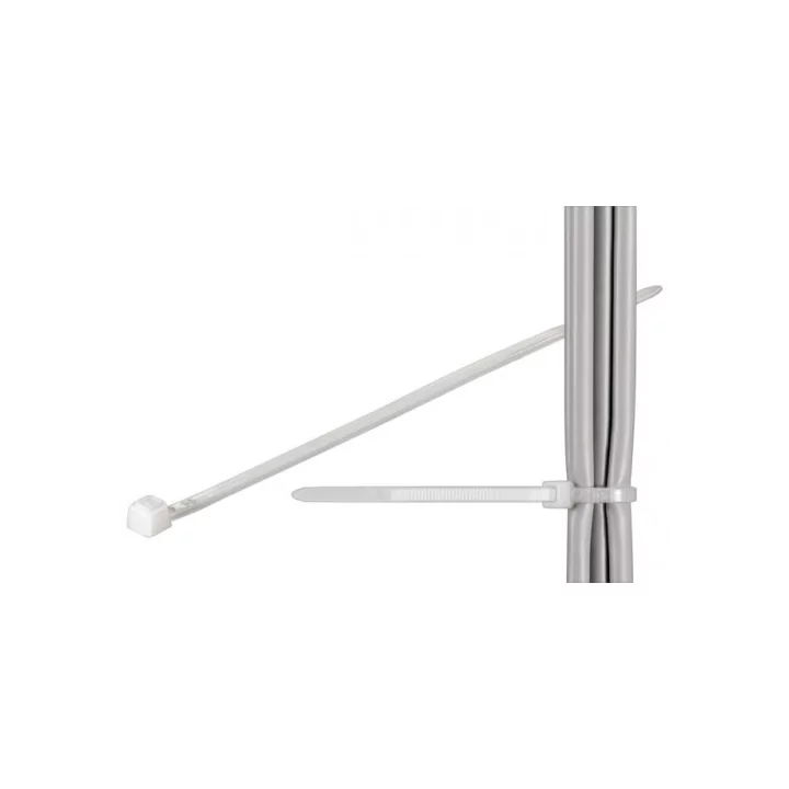 Coliere plastic de strangere cabluri 365x3.5mm transparent interior-exterior 100buc Goobay