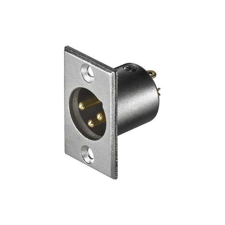Mufa XLR tata 3 pini panou Goobay