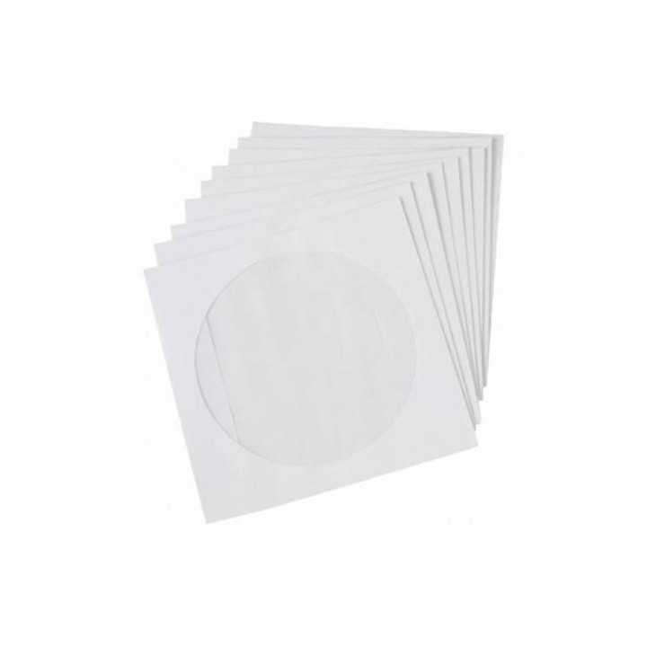 Plicuri CD /DVD din hartie alba 100buc/set