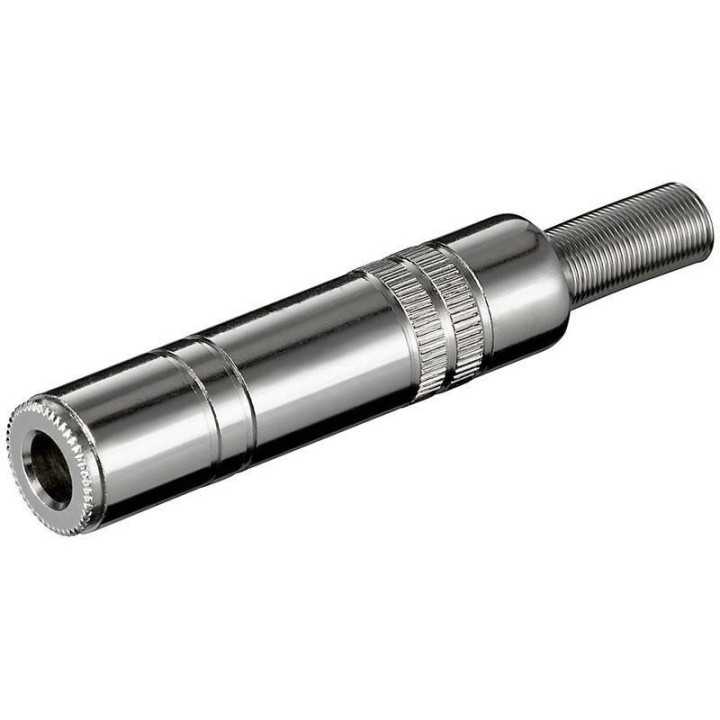Mufa audio Jack 6.35 mm mono mama metal Goobay