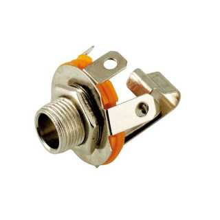 Mufa audio Jack 6.35 mm mono mama metal panou cu contact de comutare Goobay