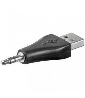 Adaptor USB la Jack 3.5 mm 3 contacte tata pentru alimentare Goobay