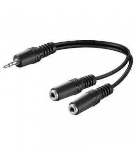 Cablu adaptor stereo Jack 3.5 mm - 2x 3.5 mm mama Goobay