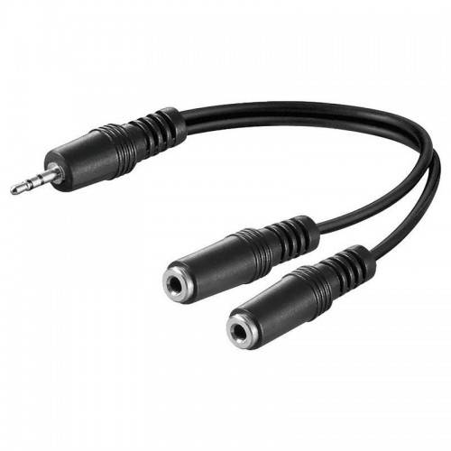 Cablu adaptor stereo Jack 3.5 mm - 2x 3.5 mm mama Goobay