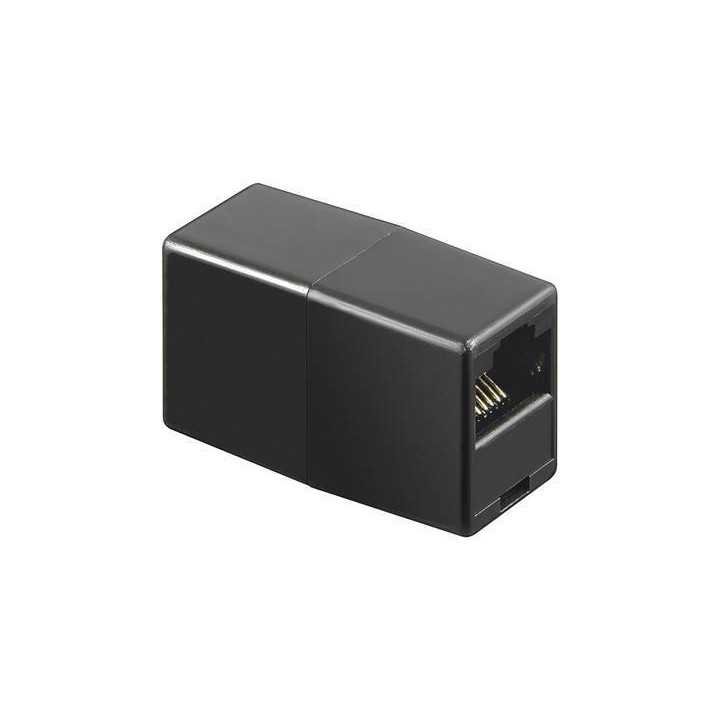 Adaptor prelungire RJ45 mama-mama negru Goobay
