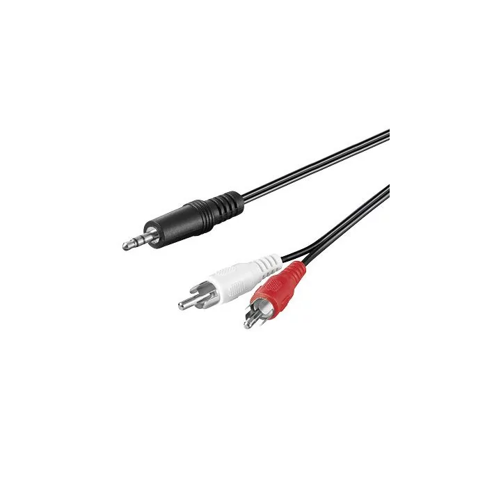 Cablu Jack 3.5 mm stereo la 2x RCA 3m cupru Goobay