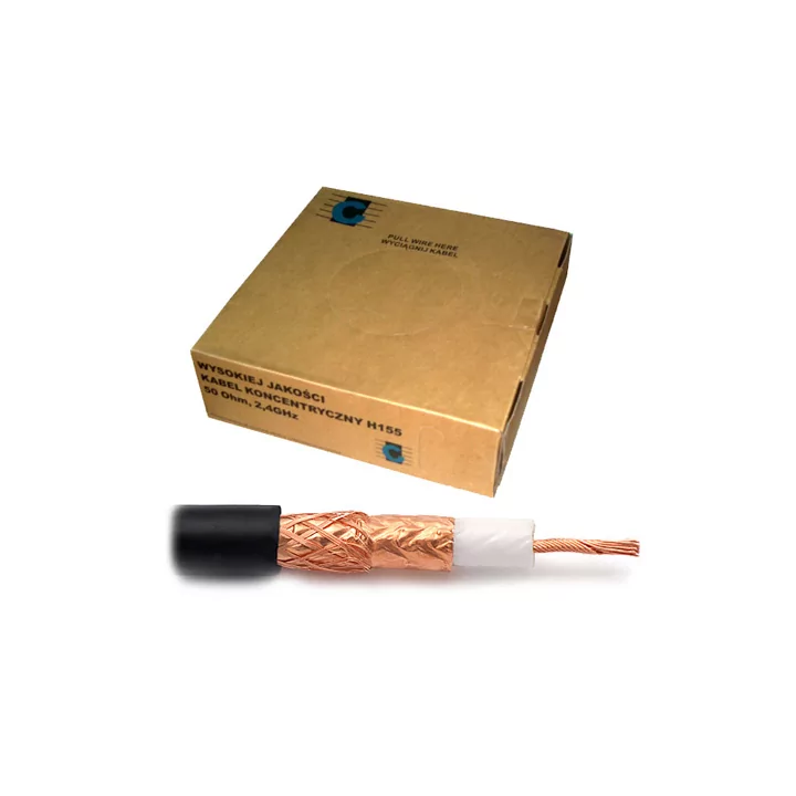 Cablu coaxial H155 50 ohm cupru exterior 5.4mm din PVC 1m Cabletech