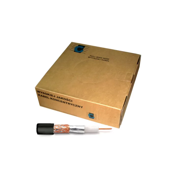 Cablu coaxial cupru RG59U negru Cabletech KAB0026A