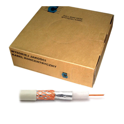 Cablu coaxial cupru RG59U alb Cabletech KAB0026F