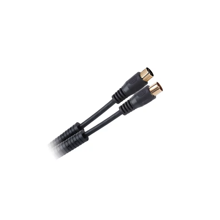 Cablu RF video negru cu mufe aurite 1.8m