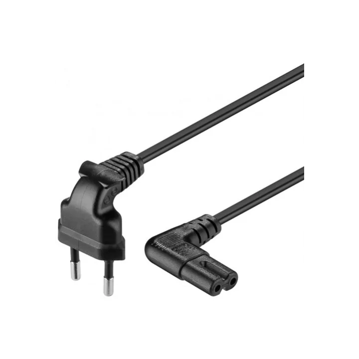 Cablu alimentare TV 1.5m Euro 90 grade la 2 pini 90 grade Goobay