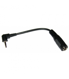 Cablu adaptor Jack 2.5 mm 90 grade la 3.5 mm mama pe fir 5cm negru ZLA0580