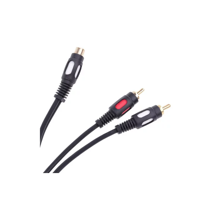 Cablu adaptor RCA mama la 2x RCA tata 0.25m