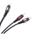 Cablu adaptor RCA mama la 2x RCA tata 0.25m