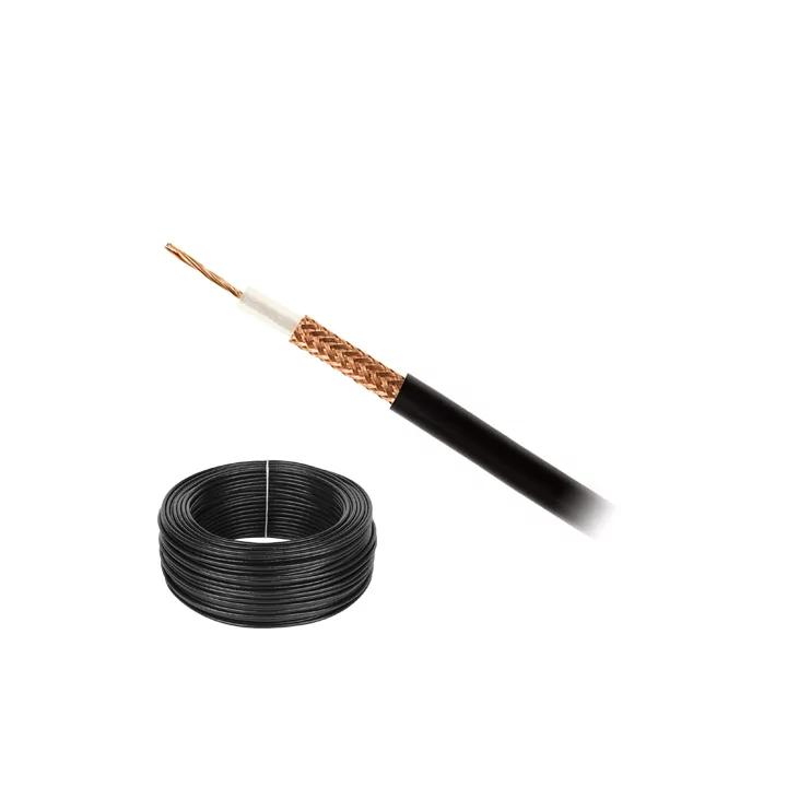 Cablu coaxial H155 WLAN cupru 5.4mm PVC negru Cabletech