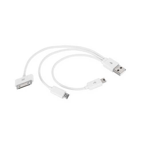 Cablu adaptor USB Galaxy Tab mini USB si micro USB alb