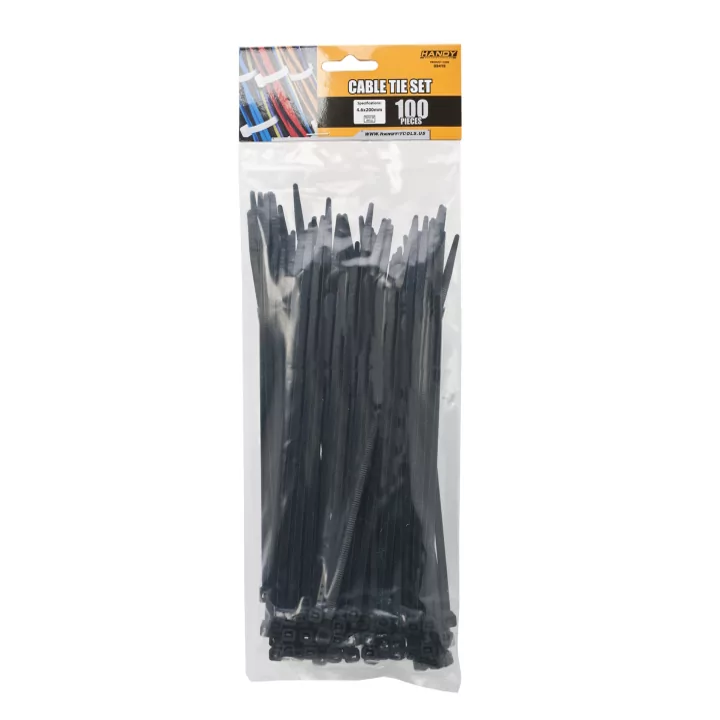 Coliere plastic negru 200x4.6mm 100buc Handy