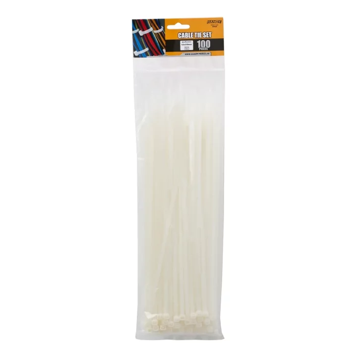 Coliere plastic transparent 300x4.6mm 100buc Handy