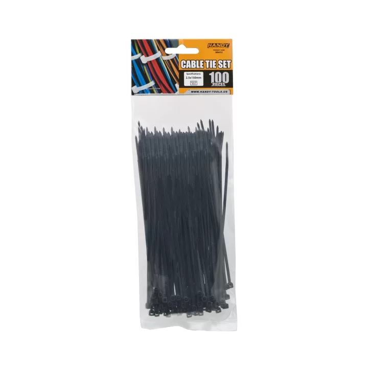 Coliere plastic 150x2.5mm negre 100buc Handy