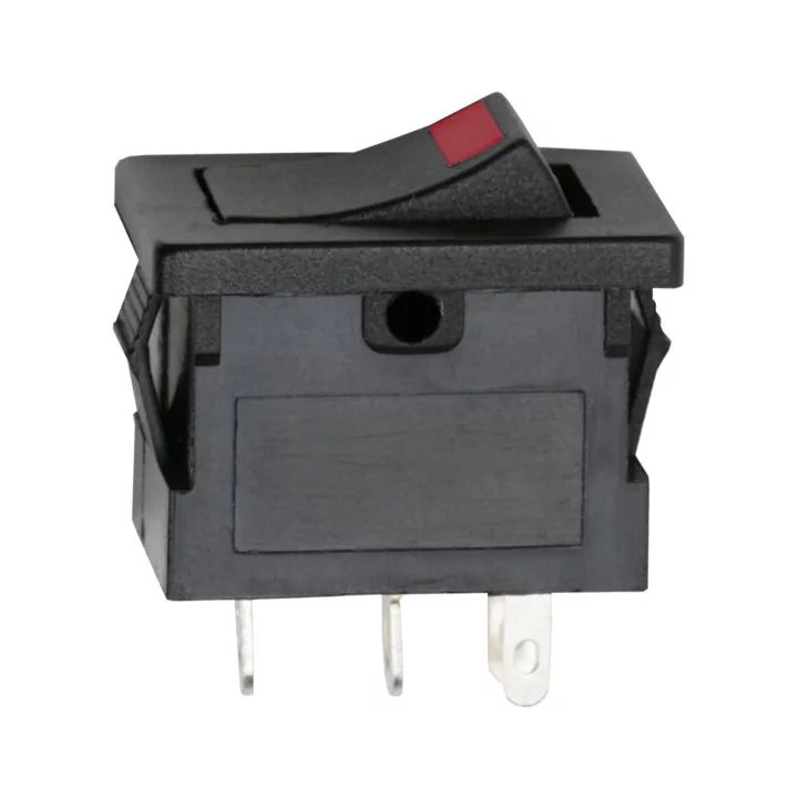 Interupator basculant 1 circuit 3 pini OFF-ON LED rosu 12V 15A cu retinere