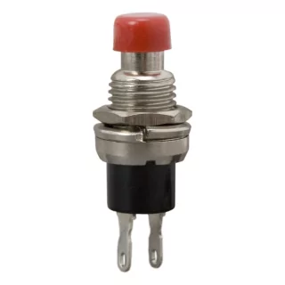 Buton 1 circuit 12VDC ON-(OFF) fara retinere rosu