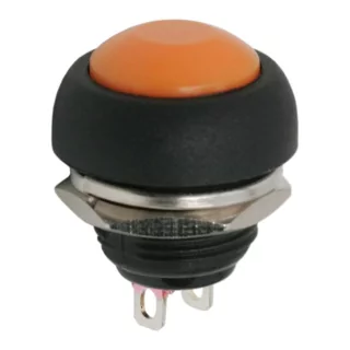 Buton 1 circuit 1A 250V OFF-(ON) portocaliu fara retinere