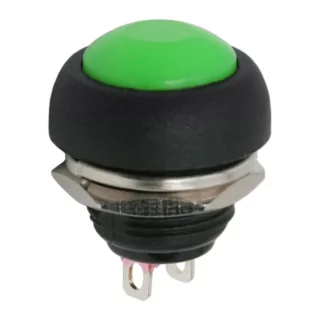 Buton 1 circuit 1A 250V OFF-(ON) verde fara retinere