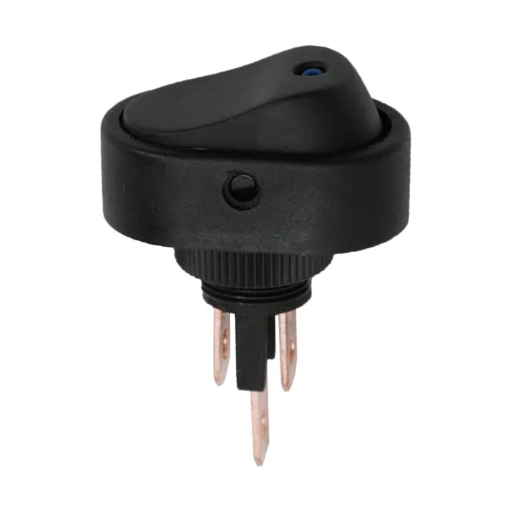 Interupator basculant 1 circuit 12V 20A OFF-ON LED albastru 2 pini
