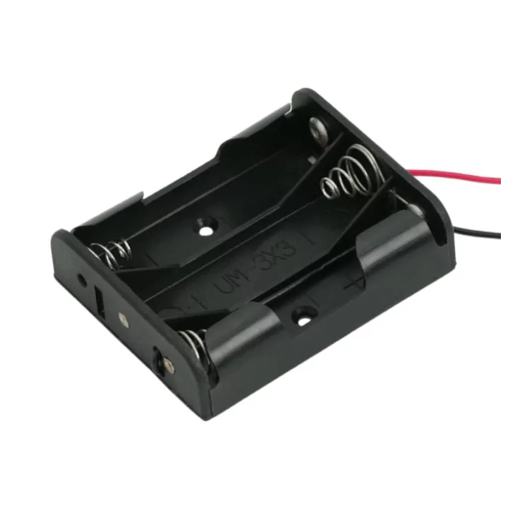 Suport baterii 3x AA cu fire 12cm