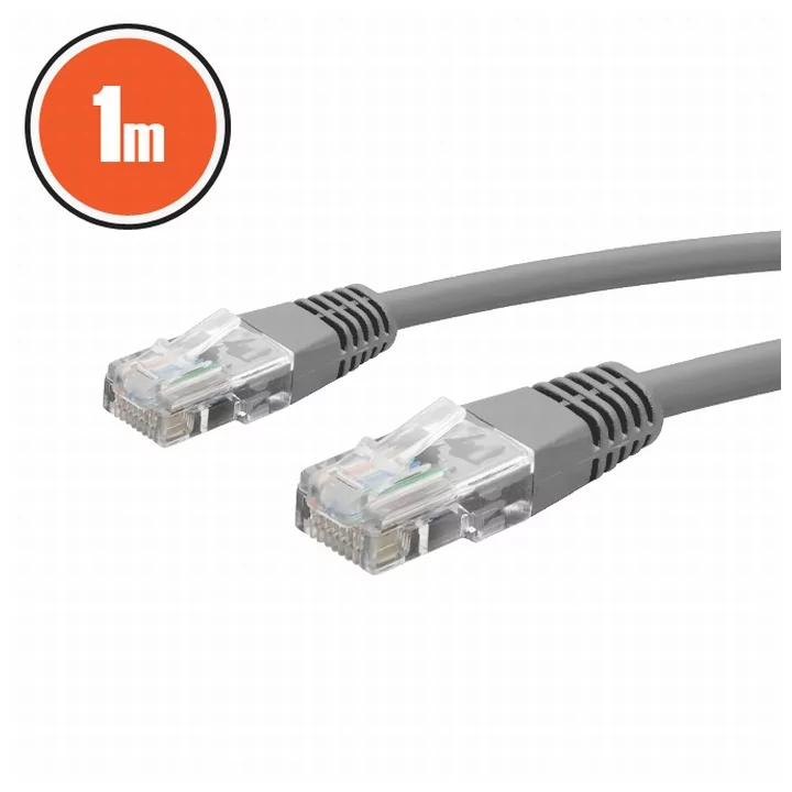 Cablu UTP patch RJ45 8p8c CAT5e 1m gri