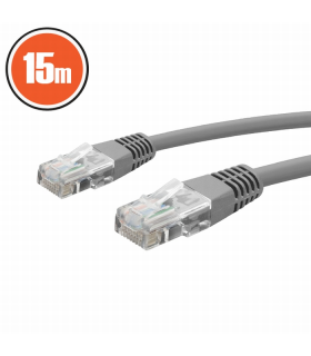 Cablu patch 8p8c CAT5e UTP 15m gri