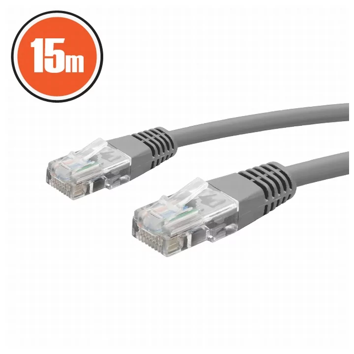 Cablu patch 8p8c CAT5e UTP 15m gri