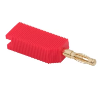 Mufa banana rosie contact aurit cablu 4mm