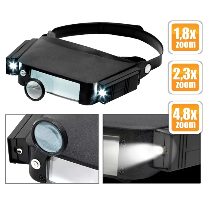 Lupa cu suport capilar si iluminare cu LED HANDY