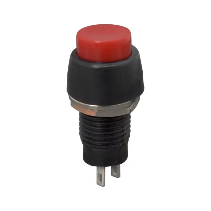 Intrerupator cu apasare 1 circuit 2A 250V OFF-ON rosu cu retinere 09068PI