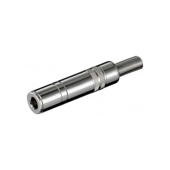 Mufa Jack 6.35 mm stereo mama metal Goobay