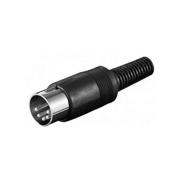 Mufa Din 5 pini tata "U" montabil pe cablu Goobay