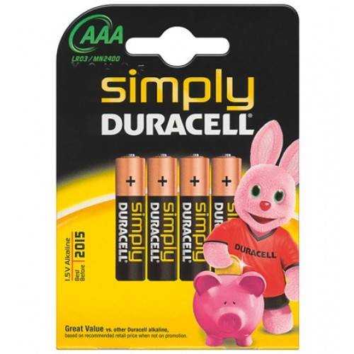 Baterii Duracell alcaline micro AAA R03