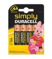 Baterii alcaline Duracell AA R6 4buc