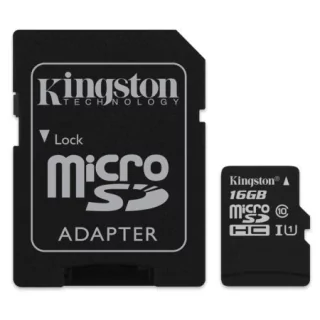Card microSD 16GB Clasa 4 cu adaptor SD Kingston