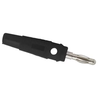 Mufa banana cauciucata neagra pentru cablu 3mm