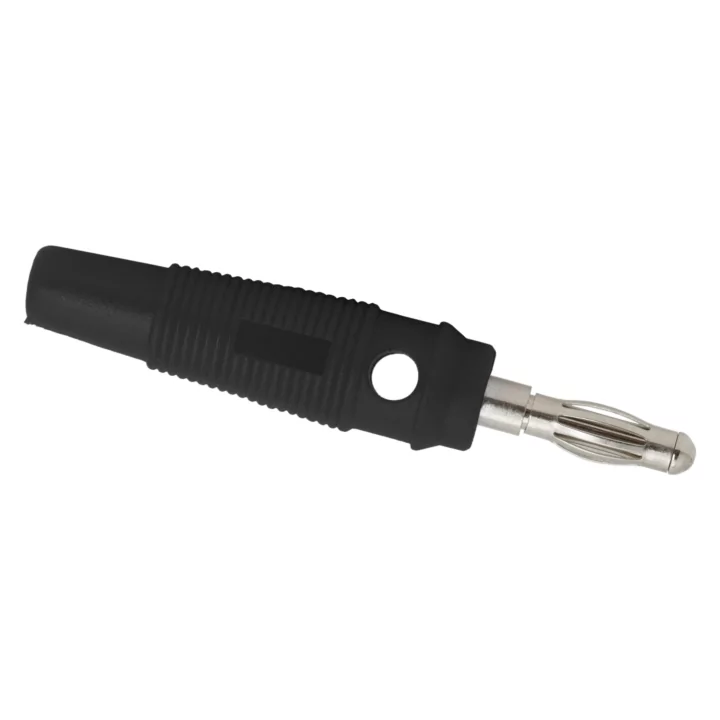 Mufa banana cauciucata neagra pentru cablu 3mm