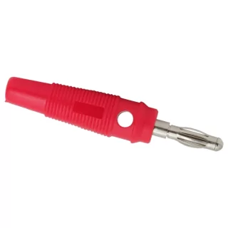 Mufa banana cauciucata rosie cablu 3mm