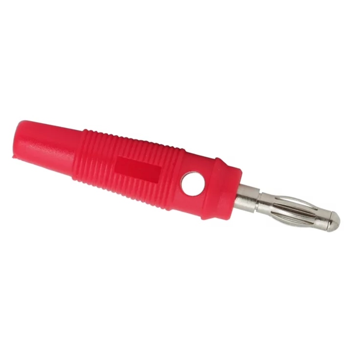 Mufa banana cauciucata rosie cablu 3mm